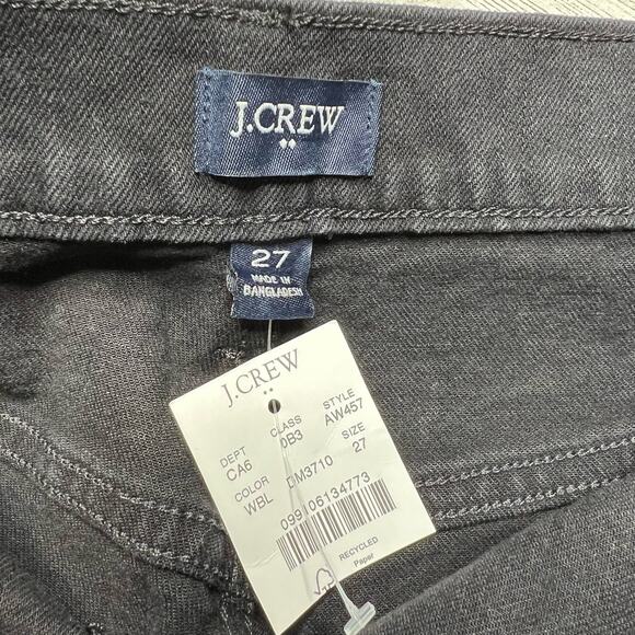 NWT J. Crew Factory Size 27 Button Fly Raw Hem Washed Black 3” Denim Shorts - Picture 7 of 7